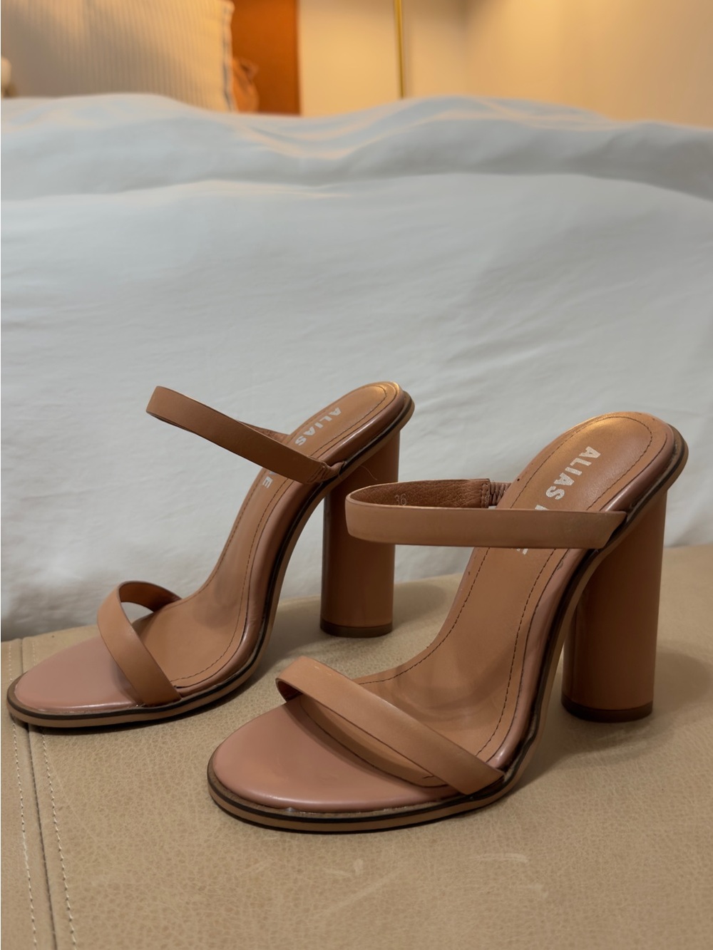 Alias Mae Amina Mule Double Strap in Light Tan